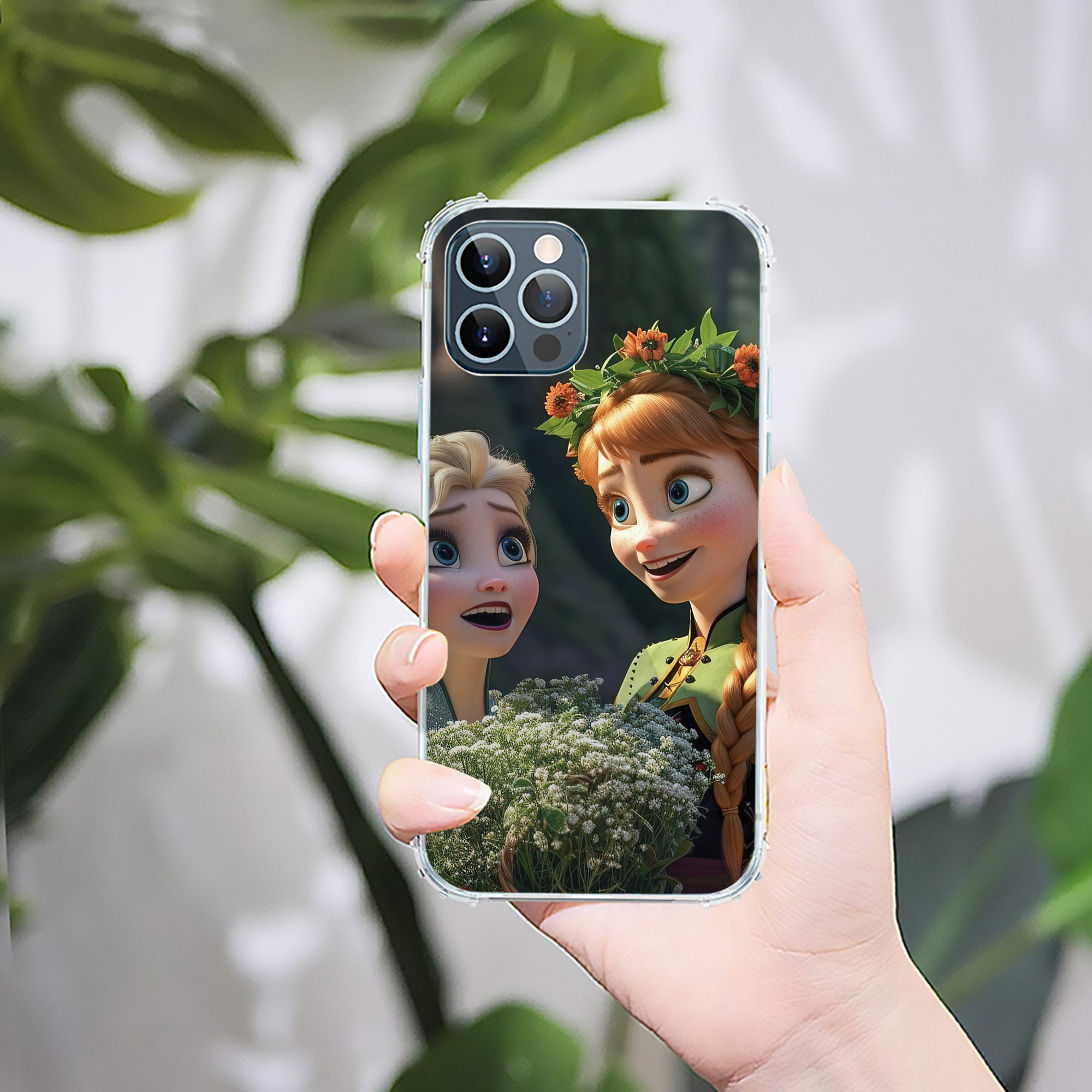 （画像用） アナと雪の女王 アンナ エルサ Frozen Anna Elsa 【iPhone 12シリーズ対応】透明スマホケース（クリアソフトケース）